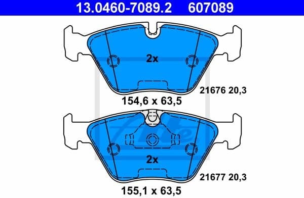 Brake Pad Set, disc brake 13.0460-7089.2