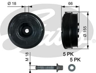 Belt Pulley, crankshaft DriveAlign™ TVD1037A