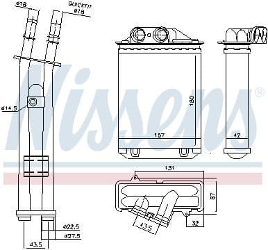 Heat Exchanger, interior heating ** FIRST FIT ** 71459