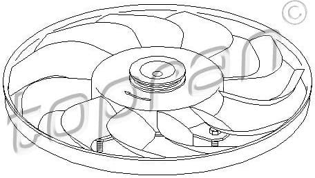 Fan Wheel, engine cooling 110 961