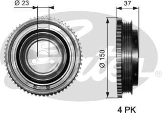 Belt Pulley, crankshaft DriveAlign™ TVD1053