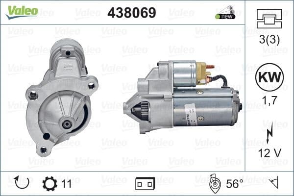 Starter VALEO ORIGINS NEW OE TECHNOLOGY 438069