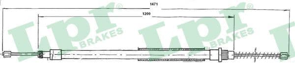 Cable Pull, parking brake C0624B