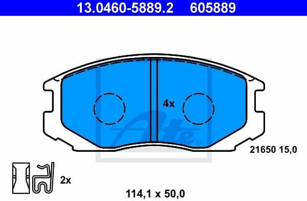 Brake Pad Set, disc brake 13.0460-5889.2