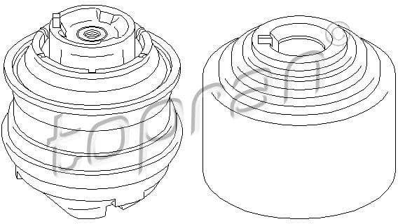 Mounting, engine 407 836