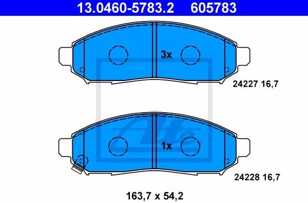 Brake Pad Set, disc brake 13.0460-5783.2