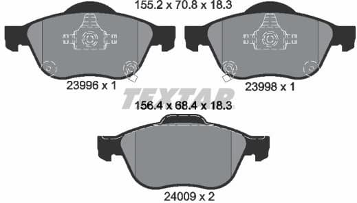 Brake Pad Set, disc brake 2399601