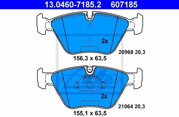 Brake Pad Set, disc brake 13.0460-7185.2