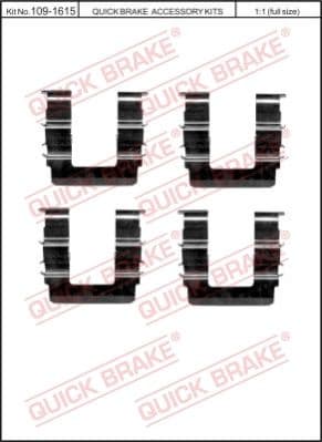 Accessory Kit, disc brake pad 109-1615