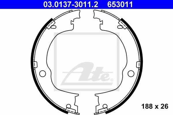Brake Shoe Set, parking brake 03.0137-3011.2