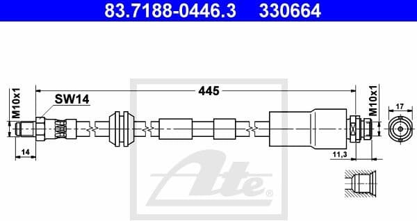 Brake Hose 83.7188-0446.3