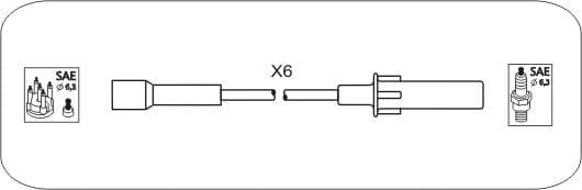 Ignition cable set AM75