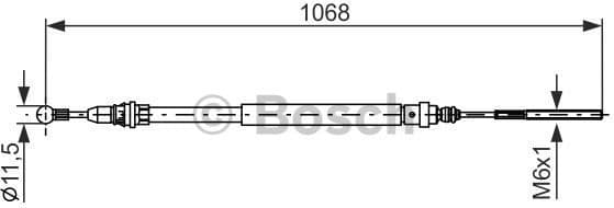 Cable Pull, parking brake 1 987 477 713