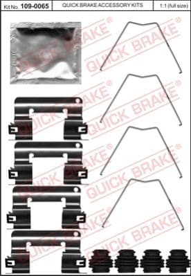 Brake pads accessory kit 109-0065