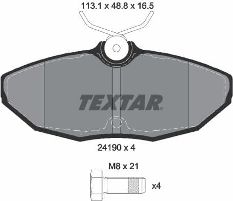 Brake Pad Set, disc brake Q+ 2419001