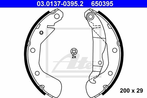 Brake Shoe Set 03.0137-0395.2