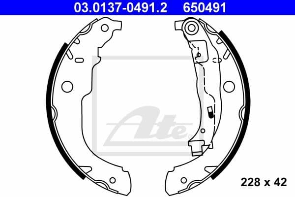 Brake Shoe Set 03.0137-0491.2