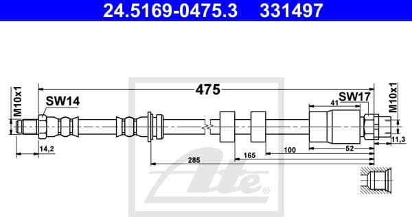 Brake Hose 24.5169-0475.3