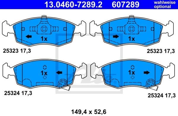 Brake Pad Set, disc brake 13.0460-7289.2 - image 2