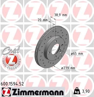 Brake Disc SPORT BRAKE DISC Z 600.1594.52
