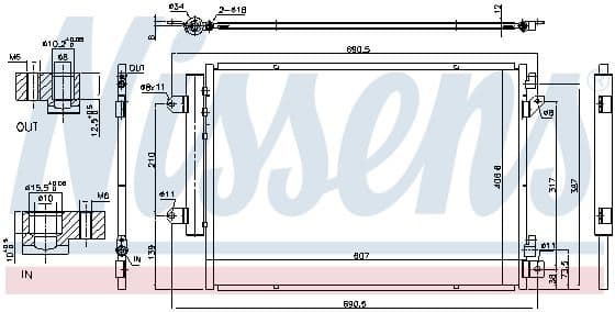 Condenser, air conditioning ** FIRST FIT ** 940676