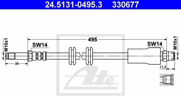 Brake Hose 24.5131-0495.3