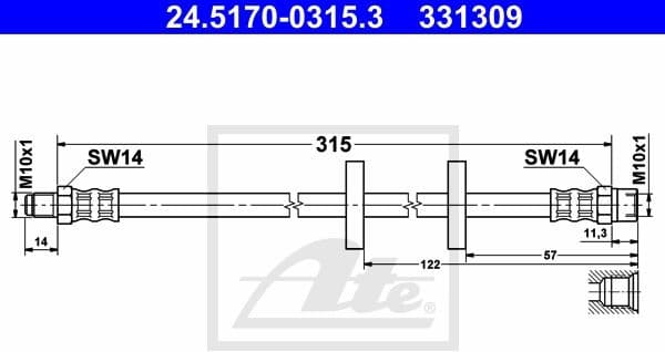 Brake Hose 24.5170-0315.3