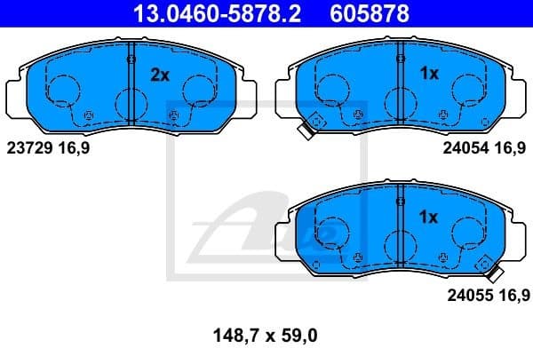 Brake Pad Set, disc brake 13.0460-5878.2