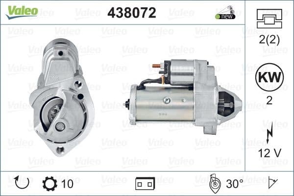 Starter VALEO ORIGINS NEW OE TECHNOLOGY 438072
