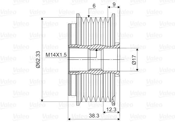 Alternator Freewheel Clutch VALEO NEW SPARE PART 588127 - image 2