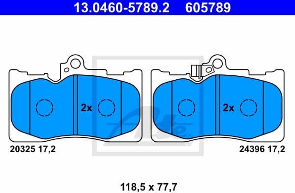 Brake Pad Set, disc brake 13.0460-5789.2