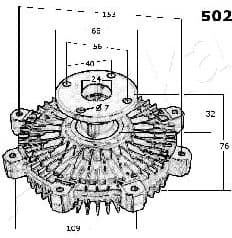 Clutch, radiator fan 36-05-502 - image 3
