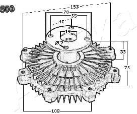 Clutch, radiator fan 36-05-500 - image 2