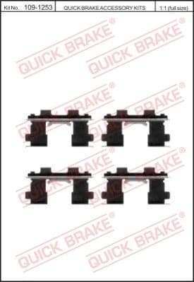 Accessory Kit, disc brake pad 109-1253