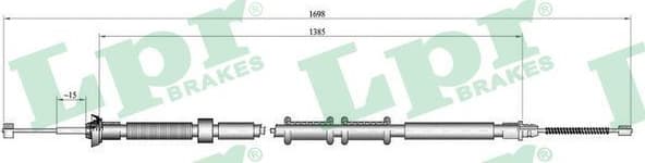 Cable Pull, parking brake C0307B