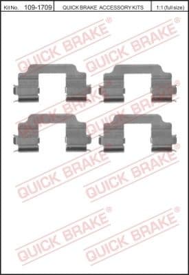 Accessory Kit, disc brake pad 109-1709