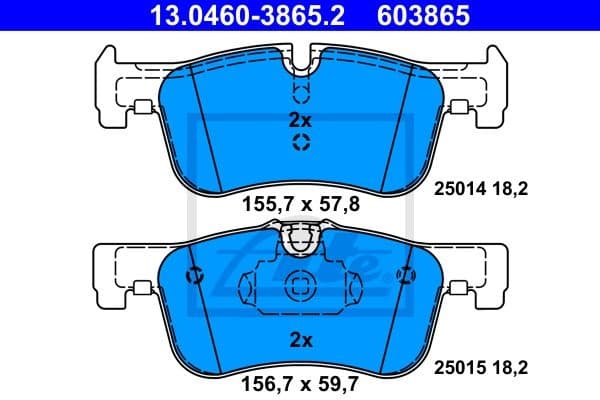 Brake Pad Set, disc brake 13.0460-3865.2