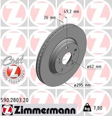 Brake Disc COAT Z 590.2803.20