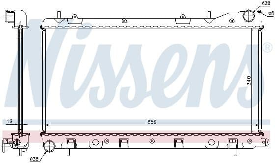 Radiator, engine cooling 67706A