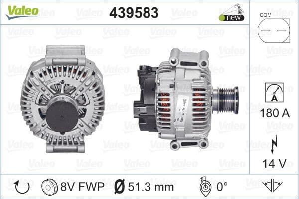 Alternator VALEO ORIGINS NEW OE TECHNOLOGY 439583