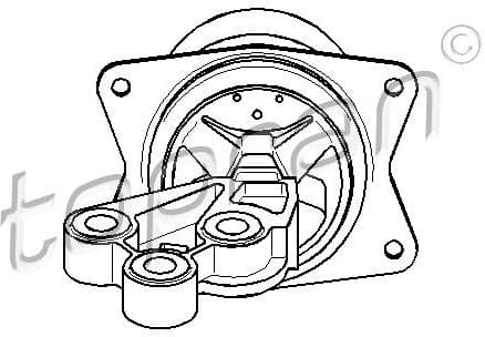 Mounting, engine 206 576