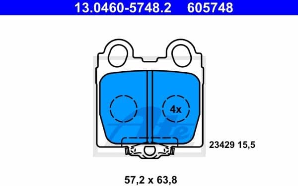 Brake Pad Set, disc brake 13.0460-5748.2