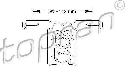 Mount, exhaust system 104 401