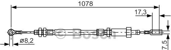 Cable Pull, parking brake 1 987 482 002