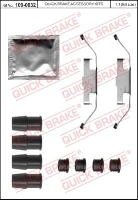 Accessory Kit, disc brake pad 109-0032