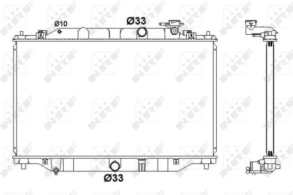 Radiator, engine cooling 58416