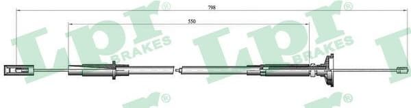 Cable Pull, clutch control C0261C