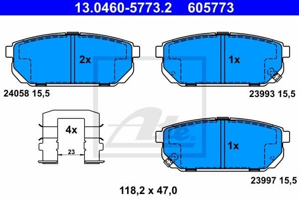Brake Pad Set, disc brake 13.0460-5773.2