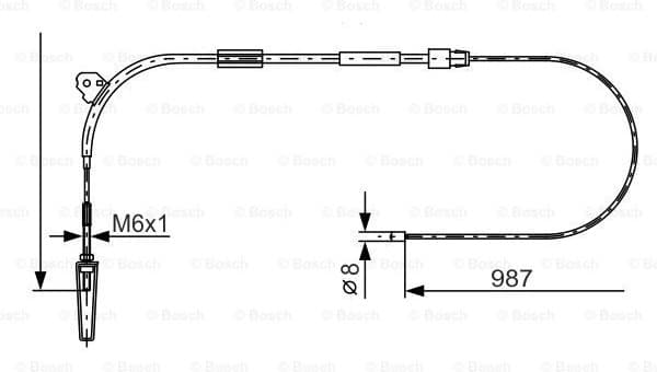 Cable Pull, parking brake 1 987 477 960