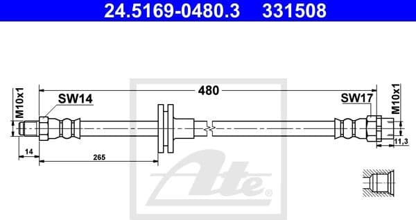 Brake Hose 24.5169-0480.3
